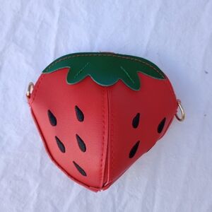 Strawberry Mini Bag - Red and Green Cottagecore Fashionista Casual Summer Play